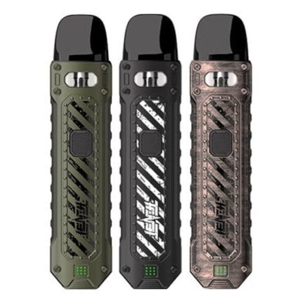 El kit UWELL CALIBURN TENET POD cuenta con una batería interna de 750 mAh, salida de 16 W, USB tipo C, capacidad de jugo de 2 ml, construcción resistente y compatibilidad con bobinas Caliburn G y G2.