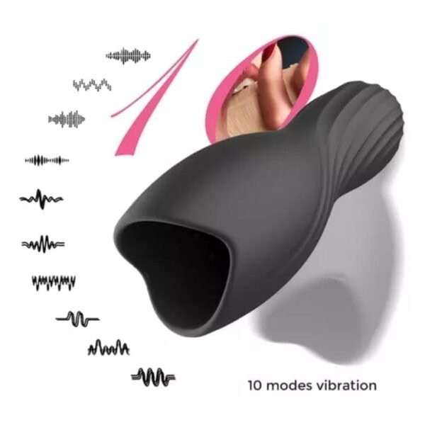 Masturbador Masculino Vibrador Recargable Silicona - Imagen 4