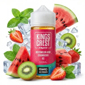 Kings Crest Watermelon kiwi Strawberry ice 120ml.